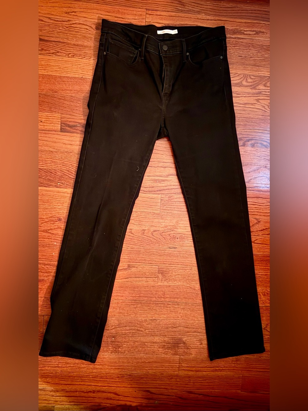 Levi's Slimming Straight Leg Jeans Monochromatic Black - Size 31x30